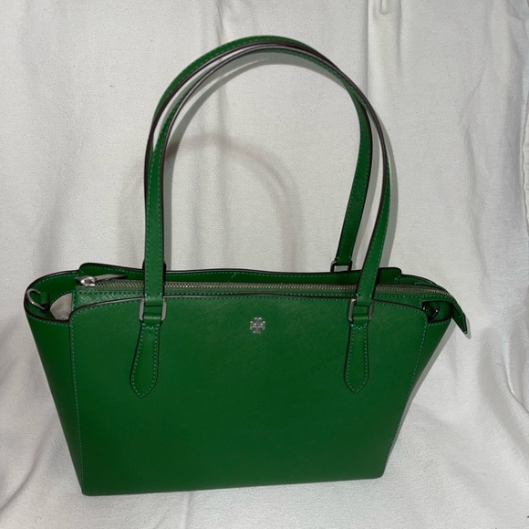 Kelley green Tory Burch medium satchel purse - Picture 6 of 7